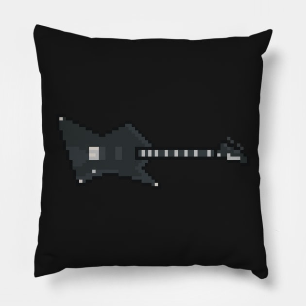 Pixel Black KE1 Guitar Pillow by gkillerb