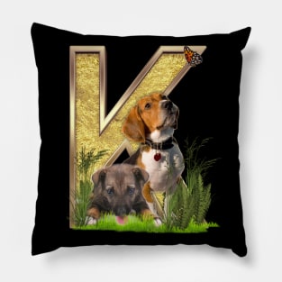 Birthday-Capital Monogram - letter K Pillow