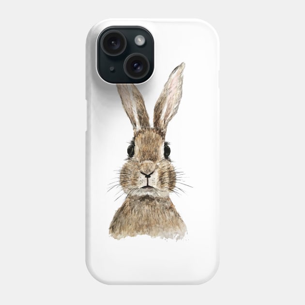 cute innocent rabbit watercolor Phone Case by colorandcolor