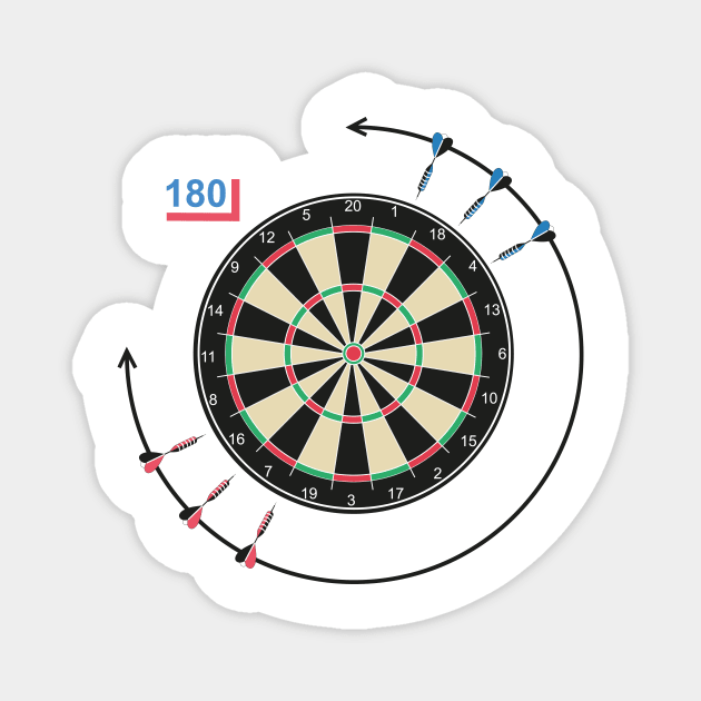 Darts board with arrows Magnet by snowshade