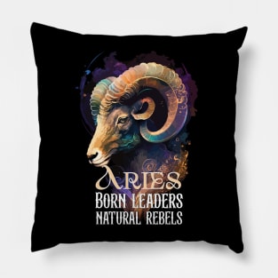 Aries Zodiac Sign Born to be Wild Pillow
