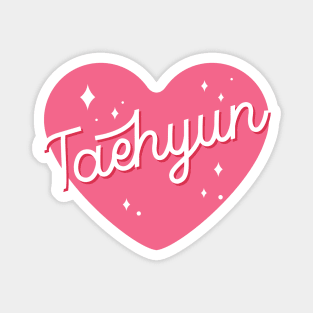 TXT Taehyun heart typography Magnet