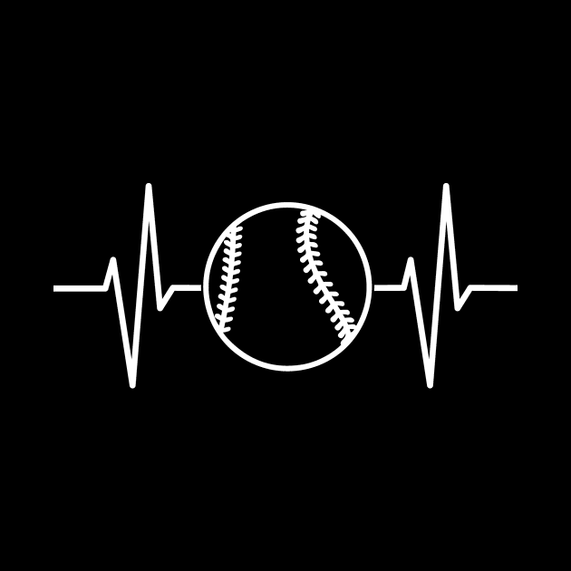 Sports Heartbeat Baseball Heartbeat Baseball Gift by StacysCellar