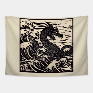 Water Dragon Art Tapestry