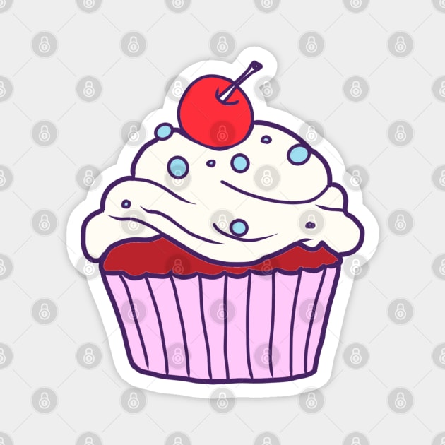 Red Velvet Cupcake Magnet by ROLLIE MC SCROLLIE