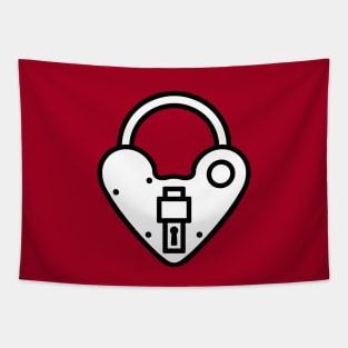 Loveheart lock Tapestry