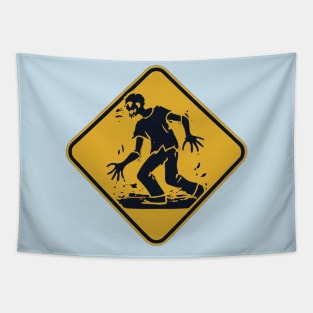 Zombie Warning Tapestry