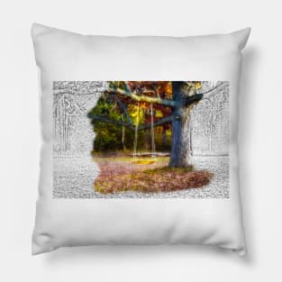 Tree Swing In Autumn 7 Pillow