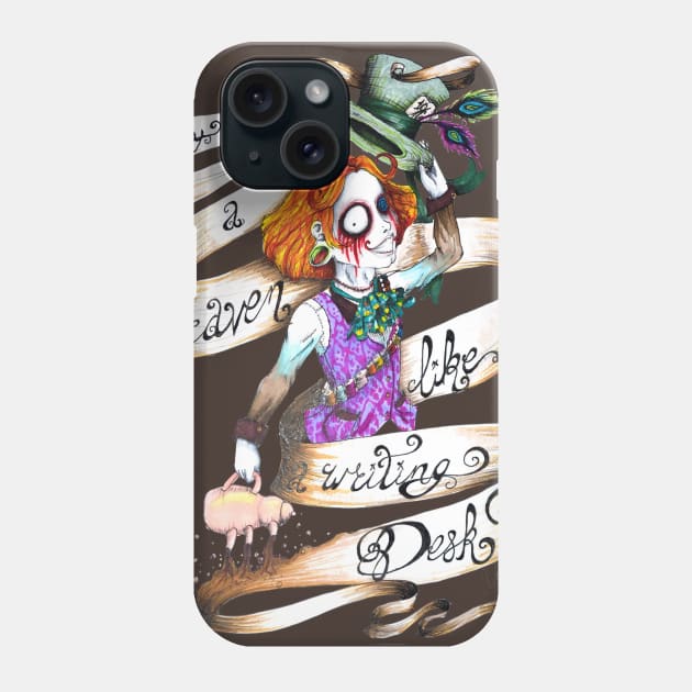 Writing Desk Phone Case by HauntingBeautyArt