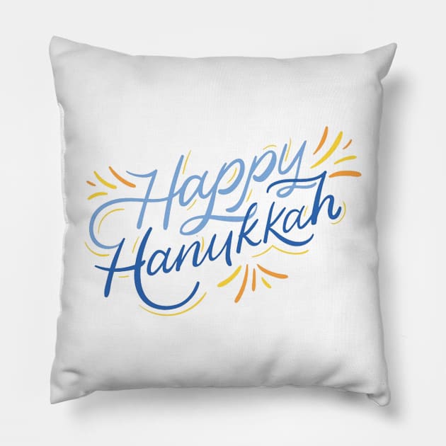 Happy Hanukkah! Pillow by DaduShop