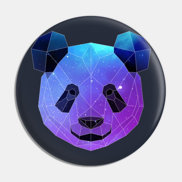 Galaxy Panda Geometric Animal Pin by Jay Diloy