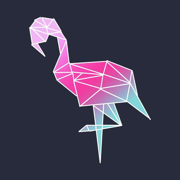 Geometric pink flamingo by Perdi as canetas