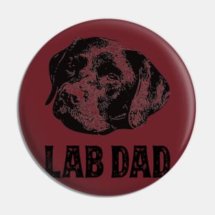 Chocolate Lab Dad Labrador Pin