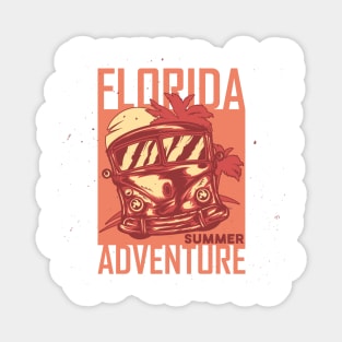 Florida Summer Adventure Surfing Bus Magnet