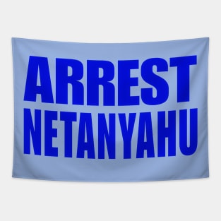 Arrest Netanyahu - Blue - Back Tapestry