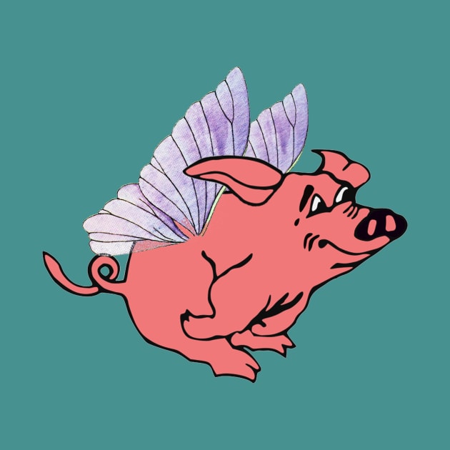 Pigs will fly funny cute by pickledpossums