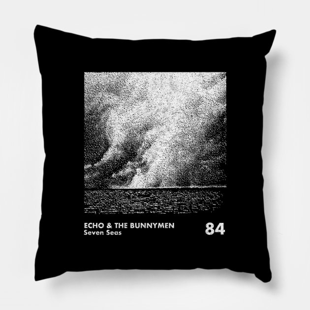 Echo & The Bunnymen / Seven Seas / Minimalist Graphic Artwork Design Pillow by saudade