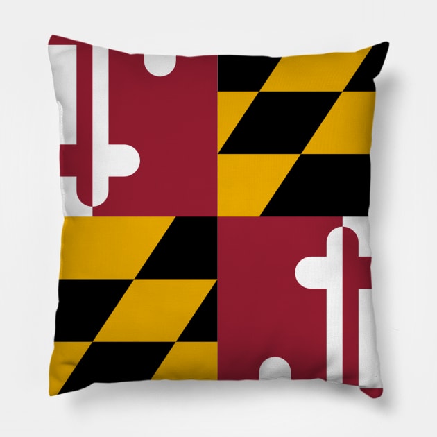 Maryland State Flag Pillow by E