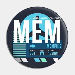 Memphis (MEM) Airport // Sunset Baggage Tag Pin