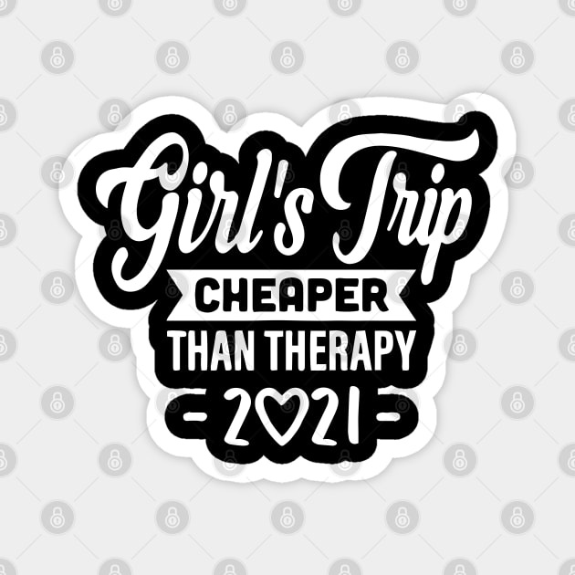 Summer Girls Trip Cheaper Than Therapy Magnet by ZimBom Designer