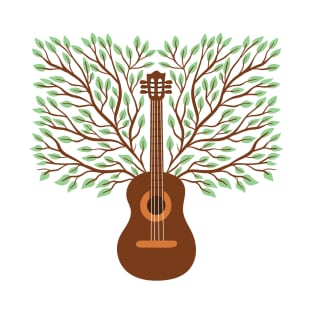 acoustic guitar tree of life guitar player nature guitarist T-Shirt