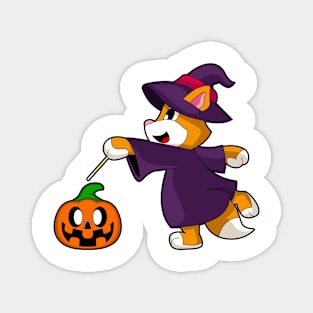 Cat Halloween Witch Magnet