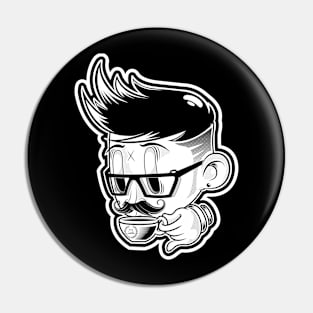 moustache man Pin