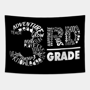 Third Grade Tee Shirt For Teachers And Students Of 3rd Grade Tapestry