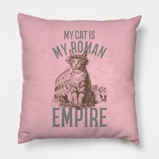 Roman Empire Ancient Rome Cat Lover Funny Cats Pillow