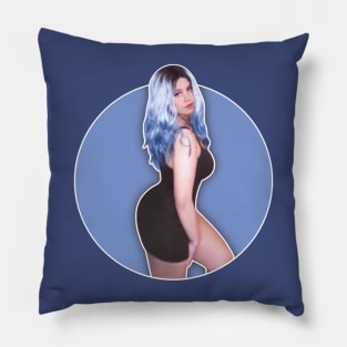 Blue hair ivetastic Pillow