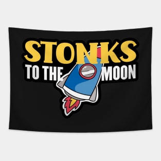 Stonks To The Moon Funny Day Trader Stock Trading Gift Tapestry