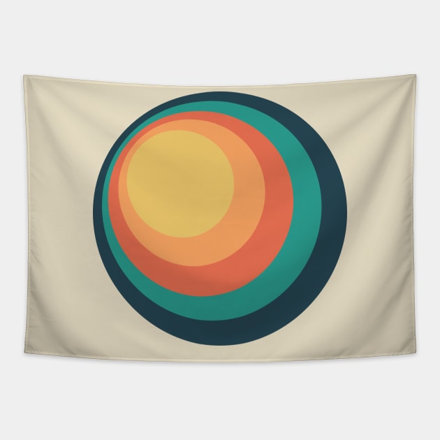 Circle Vintage Rainbow Tapestry by Clue Sky