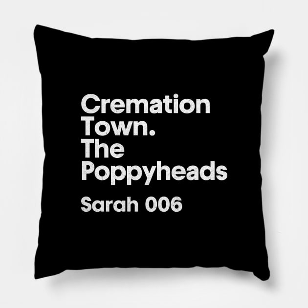 Sarah 006 - Cremation Town - Minimalist Fan Design Pillow by saudade