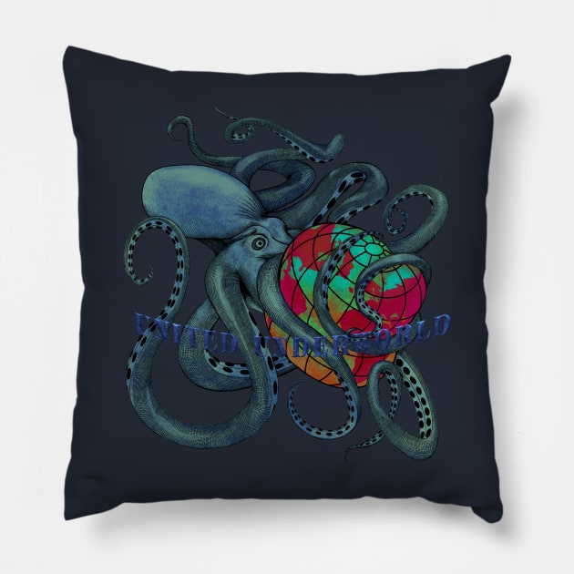 United Underworld (Vers.2) original colors Pillow by MunkeeWear