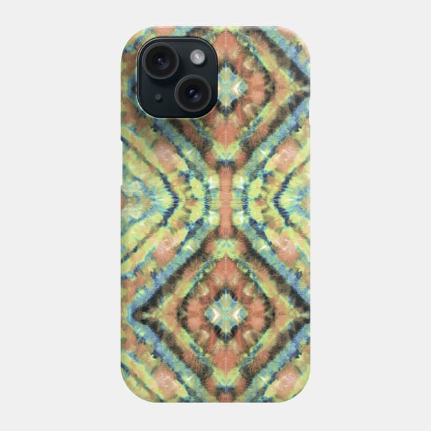 Pocket - SHIBORI BOHO NOMADIC MIRRORED Yellow Phone Case by ninoladesign