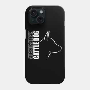 Australian Cattle Dog profile dog heeler Phone Case