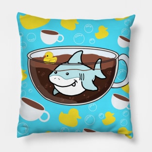 Sharks, Coffee, and Rubber Duckies! Pillow