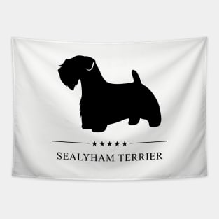 Sealyham Terrier Black Silhouette Tapestry