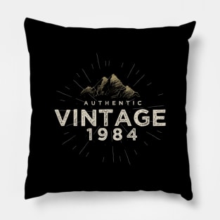 Authentic Vintage 1982 Birthday Design Pillow