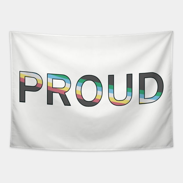 Proud (Disability Pride Colors) Tapestry by dikleyt