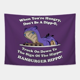 Hamburger Hippo Tapestry