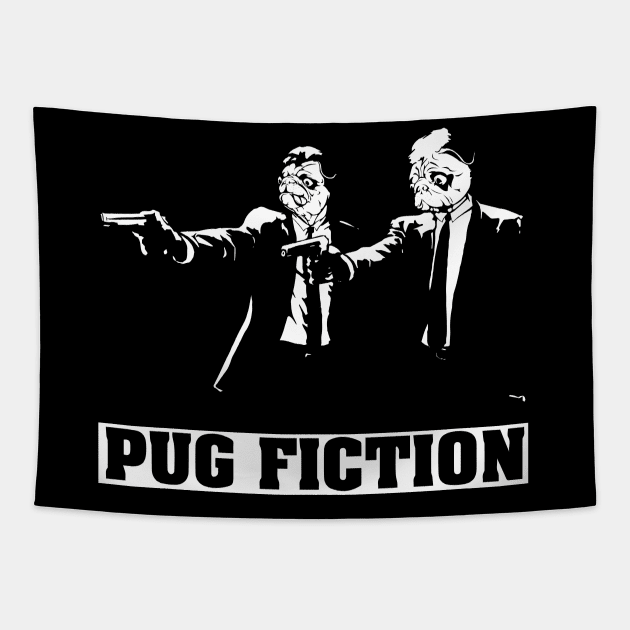 Pug Fiction Tapestry by LukeRosenbergCreative