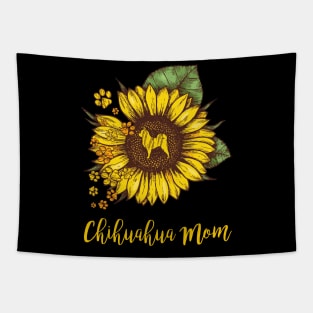 SUNFLOWER CHIHUAHUA MOM Tapestry