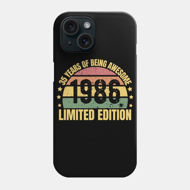 35 Years Old Gifts 1986 Limited Edition 35th Birthday 35 Years Phone Case by Arts-lf