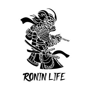 Ronin Life Stencil Samurai Japanese Design T-Shirt