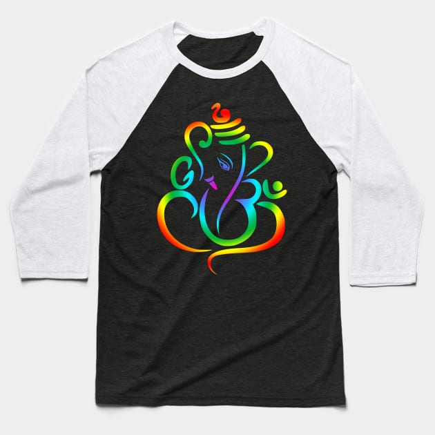 black and white ganesh baseball tee black and white ganesh baseball tee