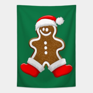 Gingerbread Man Christmas Santa Claus Cookie Tapestry