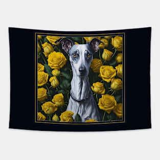 Whippet yellow roses 2 Tapestry