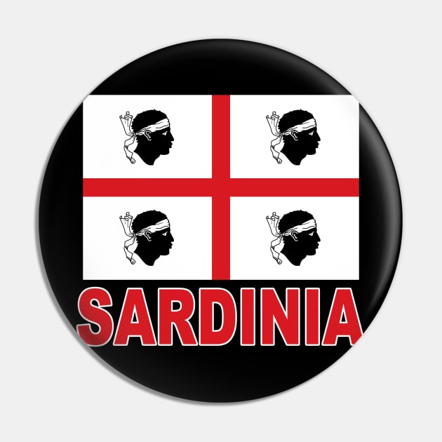 The Pride of Sardinia - Sardinian Flag Design Pin by Naves