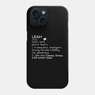 Leah Name Leah Definition Leah Female Name Leah Meaning Phone Case